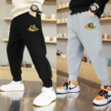 Kids Fashion Elastic Waist Pleasure Letter Print Sports Pants Boys Spring Summer Loose Breathable Jogging Pants - Image 3