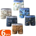 pcs Boys Boxer Briefs Sets  New Kids Cotton Underwear Boy Underpants Teenager Dinosaur Print Soft Children Panties - Image 2