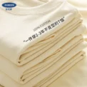 280gsm Oversized Heavy T-Shirt for Men Summer Short Sleeve Tee Cotton Solid Color Top Casual T Shirts One Piece - Image 3