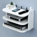 Wifi Storage Rack Bedroom Wall Wireless Perforation-Free Shelf Storage Box Hanging Wall Remote Control Shelf Set-Top Box Router - Image 3