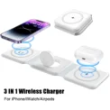 100W 3 in 1 Foldable Fast Wireless Charger for iPhone 15 14 13 12 Pro Max Airpods iWatch 8 7 Fast Charging Dock Station Chargers - Image 4