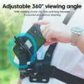 Chest Phone Holder Adjustable Phone Clip Stand With Chest Strap Fixation Bracket For Cycling Sports Climbing Camera Mobile Phone - Image 2