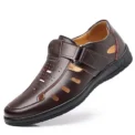 Summer Men's Sandals Casual Breathable Soft Sole Soft Face Hollow Out Shoes Middle-Aged And Elderly Business Father Shoes - Image 5
