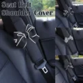 1Pcs Cute Women Bowknot Soft Plush Car Seat Belt Cover Velvet Auto Seat Belt Shoulder Strap Harness Cushion Protector Pads - Image 4