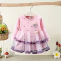Baby Girl Dress Spring Autumn Girl Polka Dot Mesh Long Sleeved Princess Dress Cute Girl Birthday Party Dress - Image 2