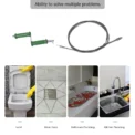 1/2/3/4/5/8/10 Meter Drain Cleaner 10mm Dia Pipe Shaped Head Pipe Unclogger Sewer Sink Basin Clogged Remover Cleaning Tool - Image 6