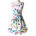 Casual Women Summer Beach Dress 2025 Femme Sexy Chiffon Florals Print Short Boho Dresses White Party Dress - Image 4