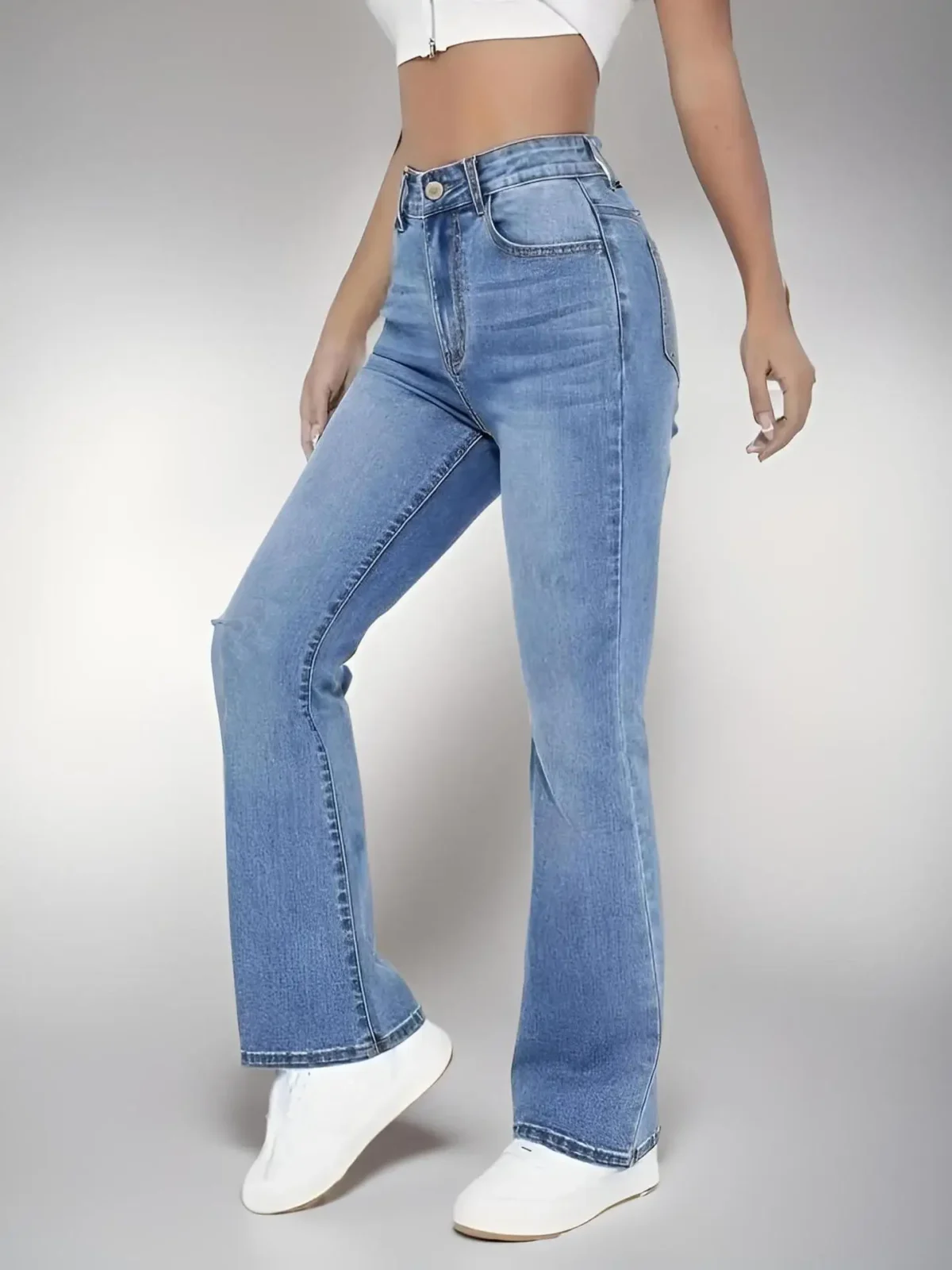New women's hot jeans slimming  style casual versatile high waist washed Denim trousers for women - Image 5