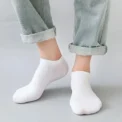 10 pairs/Men's Socks Spring/Summer Thin, Breathable, Soft Polyester Cotton Socks Black Casual Business Ankle Socks Boat Socks Si - AliExpress 200574005 - Image 4