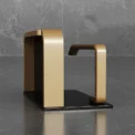 Black Gold Toilet Paper Holder Bathroom Wall Mount Multifunction WC Paper Phone Holder Shelf Towel Roll Shelf Accessories