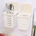 1PC Wall Mounted Toothbrush Holder Set for Bathroom. Spoons and Forks Holder for Kitchen- Space Saving Toothbrush Storage - Image 5