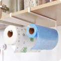Kitchen Tissue Holder Punch-Free Paper Towel Holder Hanging Toilet Roll Paper Holder Towel Rack Bathroom Cabinet Door Hook Orga - Image 2