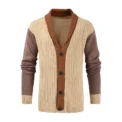 Men's Mid-Length Open Cardigan Sweater V-Neck Knitwear Autumn Season Casual Style Fashion for Men