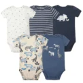 5PCS/Lot Baby Boys Girls Bodysuits 100% Cotton Short Sleeves Kids Clothes 6-24 Month Newborn Baby Clothing bebe Jumpsuit - Image 2