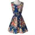 Casual Women Summer Beach Dress 2025 Femme Sexy Chiffon Florals Print Short Boho Dresses White Party Dress - Image 5