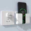 Wall Mobile Phone Holder Plug Phone Charging Stand Remote Control Storage Box Bracket Punch-Free Mounted Organizer Holders - Image 2