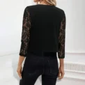 Women' Solid Casual Outwear Lace Long Sleeve Jacket Y2k Spring Autumn Elegant Zipper Coat Office Wear Slim Office Coat Crop Top - - Image 2