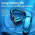 Wireless Bluetooth Headset Single Ear Earplugs Ultra Long Battery Life Business Earphones Mobile Phone Headphones Earbuds Mono - Image 2