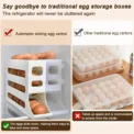 4 Tiers Fridge Egg Rack Large Capacity Egg Dispenser for Refrigerator,Auto Rolling Fridge Egg Organizer For Kitchen - Image 4