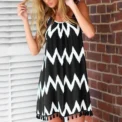 Summer Sexy Holiday Dress for women wave pattern tassel strap Sleeveless Holiday Dress Exotic Vitality suspender dress sexy - Image 3