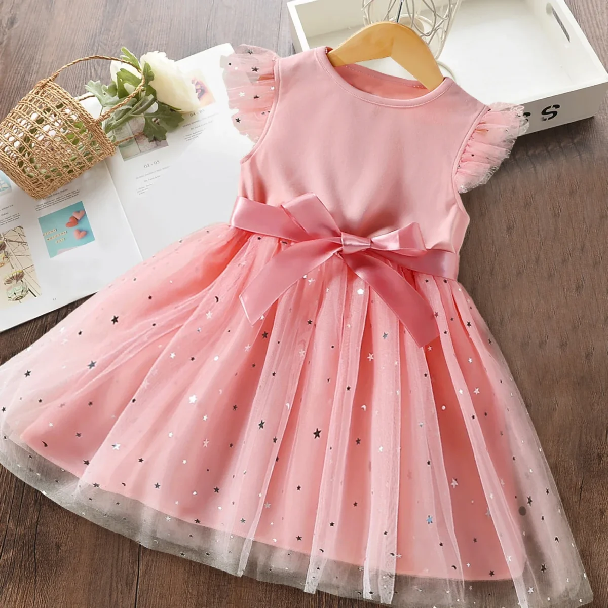 Polka-dot Summer Dresses for Girls Korean Style Cute Layared Dress Sleeveless Casual Kid's Dress 2 4 6 Yrs Baby Girls Clothes - Image 6
