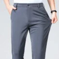 Summer Autumn Thin Trousers Men Formal Dress Suit Pants Work Pants Quality Business Casual Pants Black Wine Red Long Pants - Image 2
