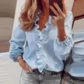 L-5XL Plus Size Women Blouse For Women Autumn Winter Large Pullover Oversized Long Sleeve Basic Shirts Tees Female Clothing - Image 5
