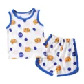 New Kids Sleeveless Set Summer Cotton Girls' Shorts Pajamas Korean Style Boys' Tank Top Outfit Children Clothing Set - Image 6