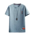 Bear T-shirt Men Women Solid Color O Neck Short-sleeved Tops Summer  Loose Half-sleeve T Shirt Unisex M-4XL - - Image 6
