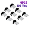 9pcs Converter Charging Cable Adapter For Mobile Phone 360 Degree Rotation Magnetic Tips Replacement Parts Easy Operate Durable - Image 3