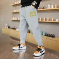 Children's Pants Jogging Sports Boys' Clothing Outdoor Street Simple Number Printed 23 Quality Basketball Pants Kid Trousers - Image 4
