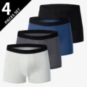 4 Pack  Size MEN'S Printed Fashion Boyshort Comfortable MEN'S Waist plus Size Underwear Sexy Swimming Trunk - Image 3