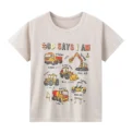 3/2 Piece Children's Popular Science Car Printing Suit Boy Casual Short Sleeve Comfortable Shorts Girl Air Conditioning Pants - Image 2