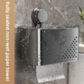 Toilet Suction Cup Tissue Box, Toilet Paper Wall Mounted Waterproof Roll Paper Tube, Toilet Paper Storage Roll Paper Holder - Image 3