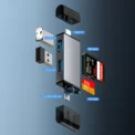 Elough 7 In 1 Multifunction Usb 3.0 Card Reader Micro TF SD Card Memory Reader USB Flash Drive Type C Card Adapter OTG - Image 2