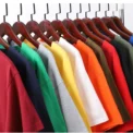 Fashionable casual men's solid color letter print pattern casual loose street fitness high quality versatile men's T-shirt 343 - Image 6