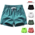 summer hot selling sports shorts, running pants, three piece pants, men's and women's zippered pockets, couple's short
