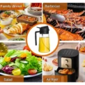 1-2PCS 2in1 Olive Oil Dispenser Bottle 500ml Plastic Oil Sprayer Cooking Oil Spray Tank BBQ Baking Picnic Kitchen Tools for Home - Image 6