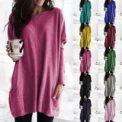 Women‘s Long Sleeve Pocket Tunic Tops Blouse Ladies Casual Loose Jumper Pullover Plus Size Clothing For Female - Image 6