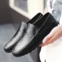 New autumn men leather shoes Fashion Leather High Quality footwear British style male casual flat Comfortable light sneakers - Image 2
