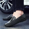 Men's Trendy Slip On Solid Colour Penny Loafer Shoes Comfy Non Slip Loafer Shoes - Image 5