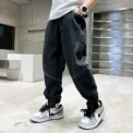 Big boy jeans, children's clothing, casual fashion, cool children's pants, boys' pants, boys' Baggy summer clothing, teenagers - Image 5