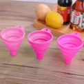 1pc Red Silicone Funnel Mini Multifunctional Convenient Kitchen Folding And Sub Packaging Tools Kitchen Supplies - Image 5