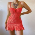 Women's Sexy Casual Home Small Floral Camisole Dress Summer Comfortable Skirt - Image 4