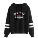Hoodies Womens Sweatshirts Print Daily Versatile Pullovers Stripe Jogging Sports Clothing Casual Street Woman Hooded Tops - Image 3