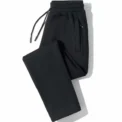 New Hot Sale Of The Season Men's Casual Loose Straight Leg Pants Thickened Zipper Pocketed Elastic Waist Sweatpants Comfortable - Image 2