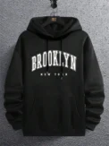 New York Printing Men Hoody O-Neck All Match Loose Comfortable Sweatshirt Fashion Fleece Basic Hoodie Autumn Clothes - Image 3