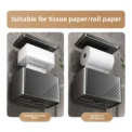 Toilet Suction Cup Tissue Box, Toilet Paper Wall Mounted Waterproof Roll Paper Tube, Toilet Paper Storage Roll Paper Holder - Image 4