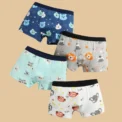 pcs Boys Boxer Sets Briefs Kids Cotton Underwear Baby Underpants Teenager Cartoon dinosaur All Print Soft Children Panties - Image 5