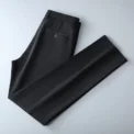 Men's lightweight business casual pants with micro elasticitymen's quick drying pantsnew straight leg office black deep bluepant - Image 6